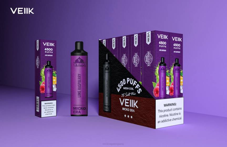 VEIIK Micko Era 4500 inhalaciones desechables de 30 mg lima frambuesa 4N4010 VEIIK airo pod españa