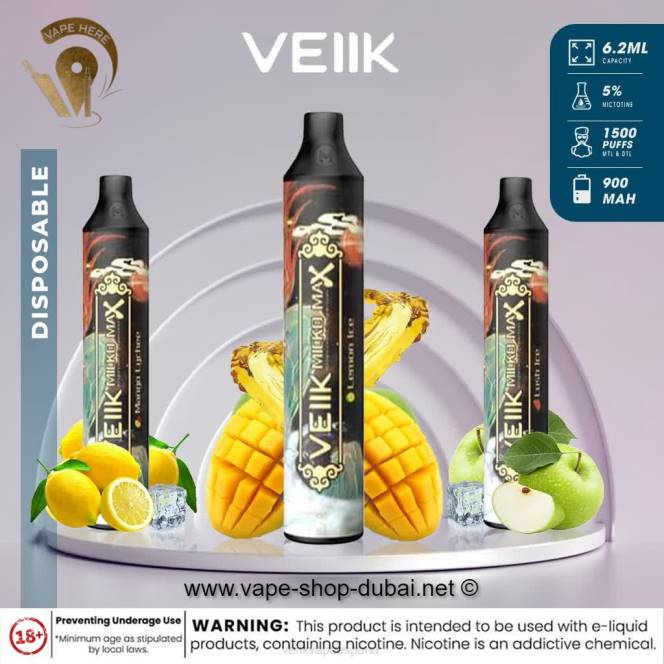 VEIIK Micko MAX vaporizador desechable 1500 inhalaciones áloe uva 4N4043 VEIIK españa