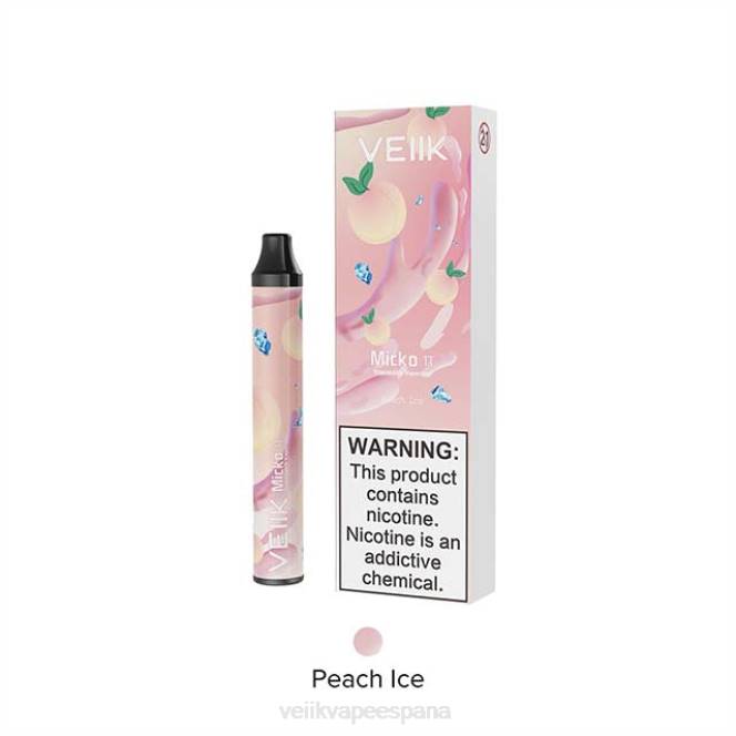 VEIIK Micko Pie vaporizador desechable 600 inhalaciones hielo de durazno 4N4020 VEIIK airo pod españa