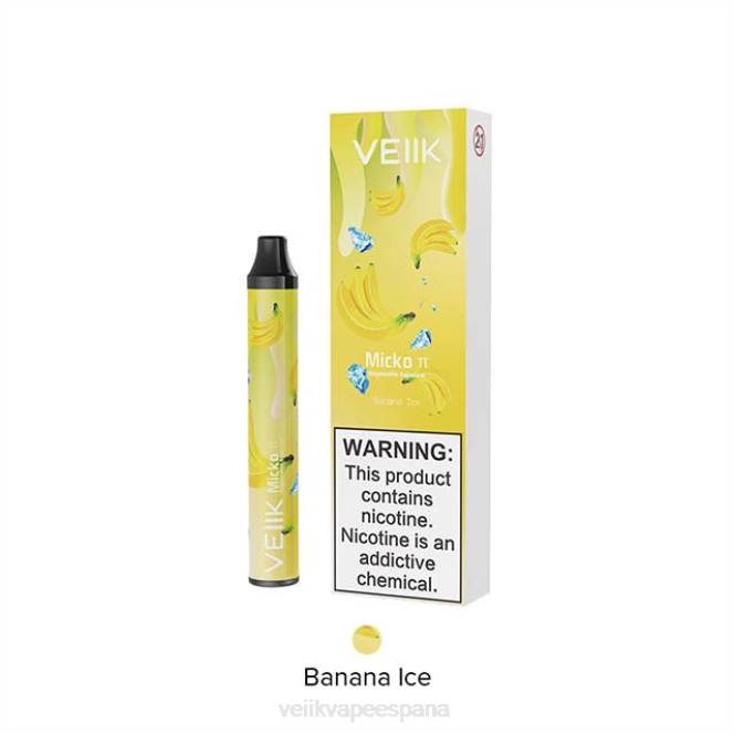VEIIK Micko Pie vaporizador desechable 600 inhalaciones hielo de plátano 4N4025 VEIIK vape review